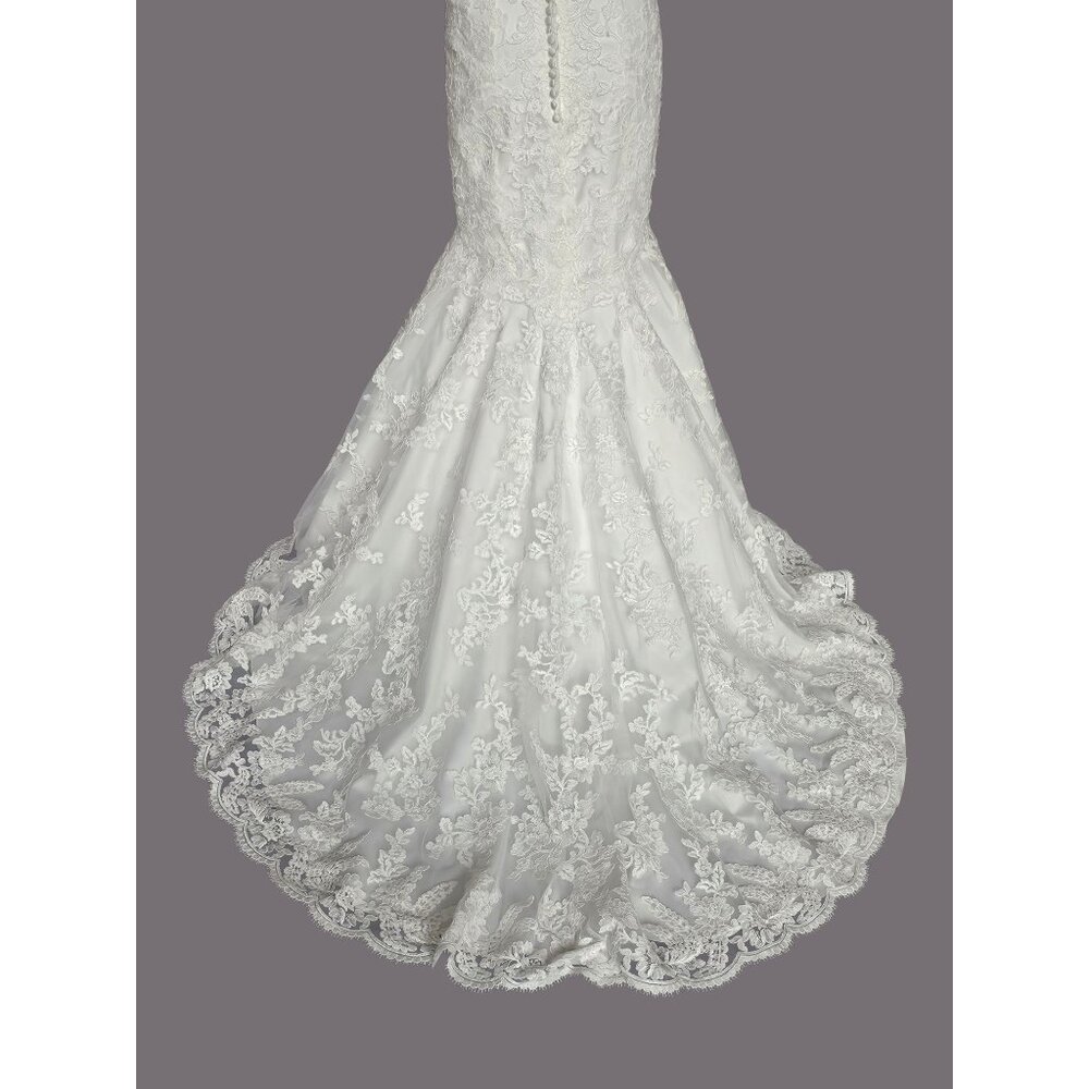 NWOT Ivory Full Lace Fit/Flare Wedding Gown - Mori Lee - Picture 6 of 13